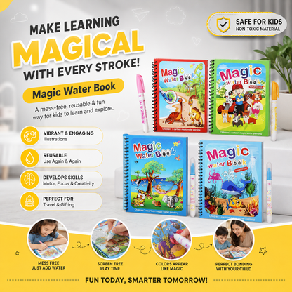 Wonder Colors – Water-Activated Magic Book (Pack Of 4)