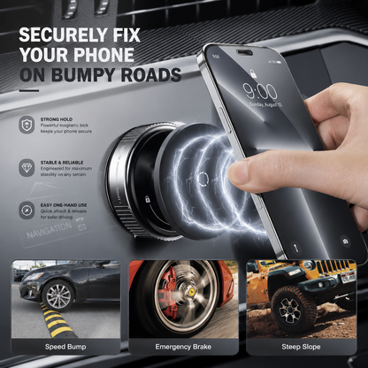 Car Dashboard Phone Holder 360° Vacuum Magnetic Phone Stand